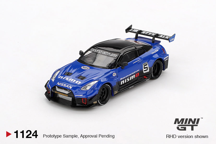 LB-Silhouette WORKS GT Nissan 35GT-RR Ver.2 Blue - Mini GT 1:64