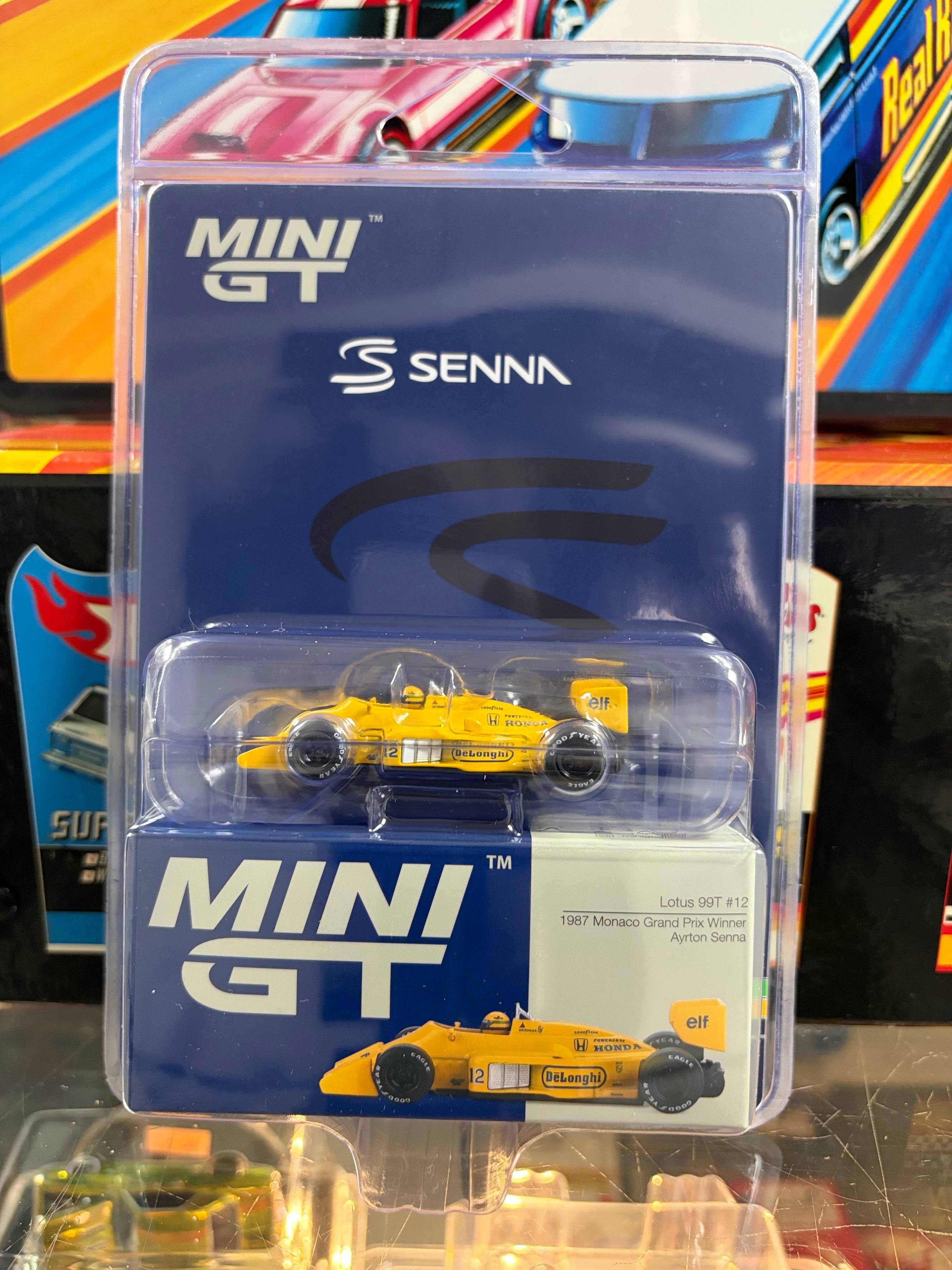 Mini GT #1088 1:64 Lotus 99T #12 Ayrton Senna 1987 Monaco Grand Prix Winner