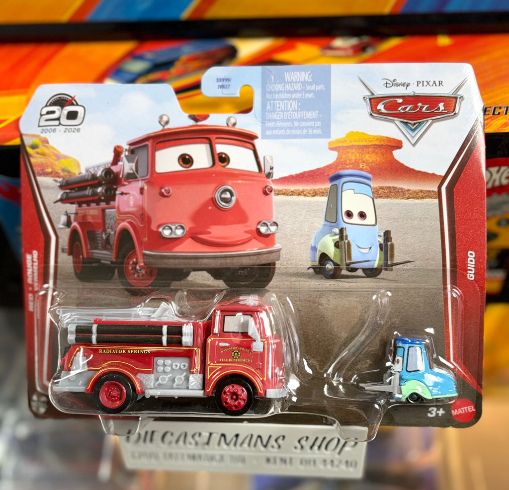 Disney Pixar Cars 2-Pack Metal Red and Guido