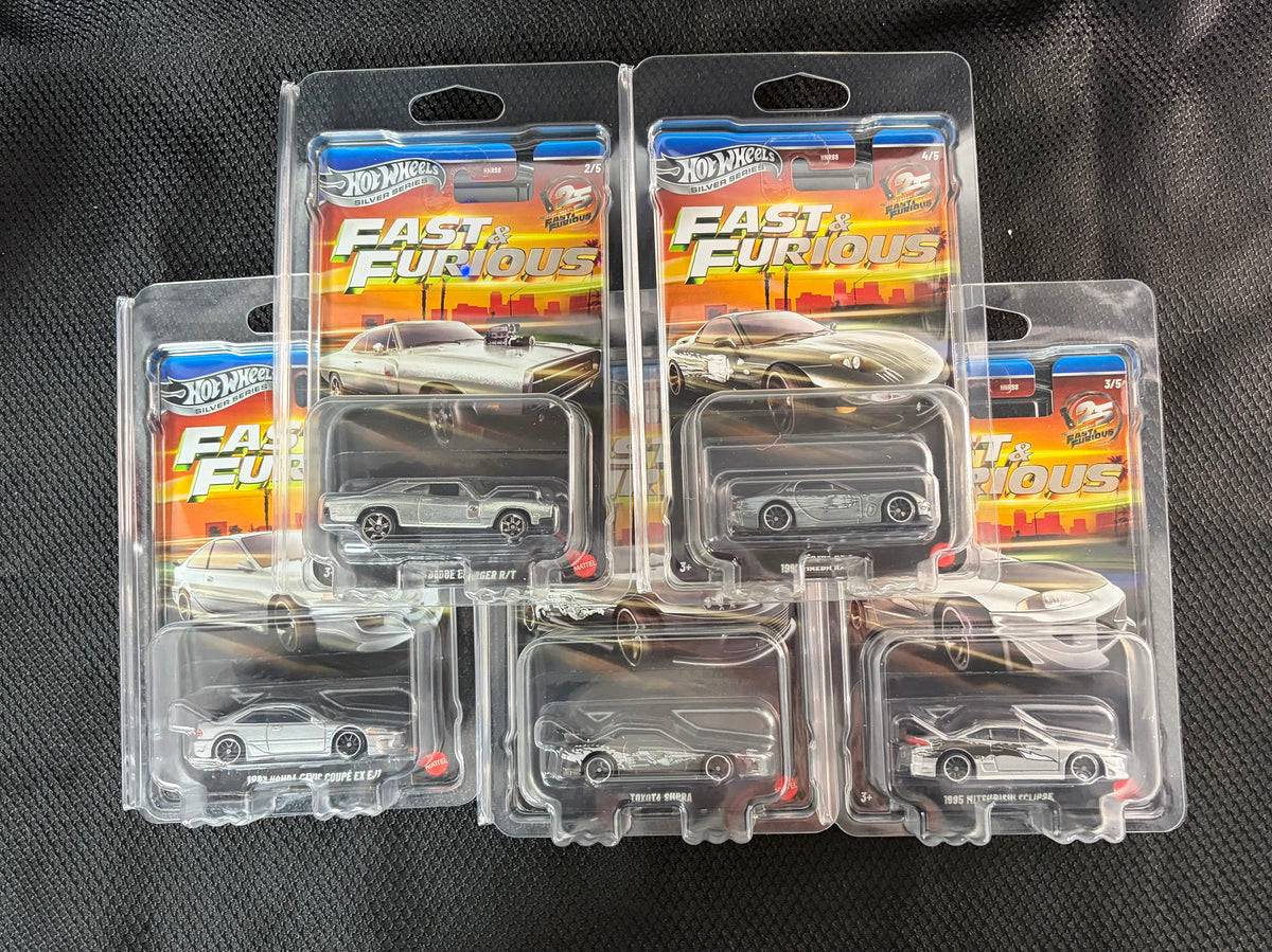 2026 Hot Wheels Fast & Furious Silver Series ZAMAC Set of 5