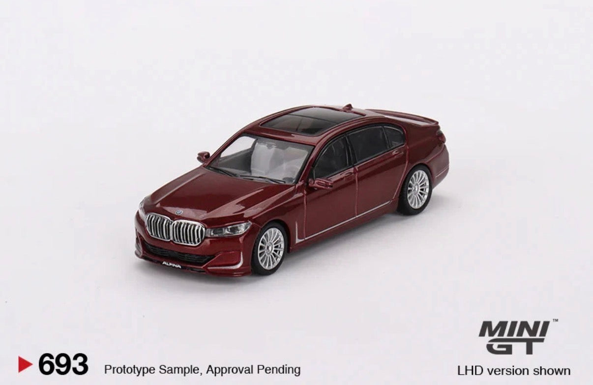 MiniGT #693 BMW Alpina B7 xDrive – Aventurin Red Metallic – MiJo Exclusive #693