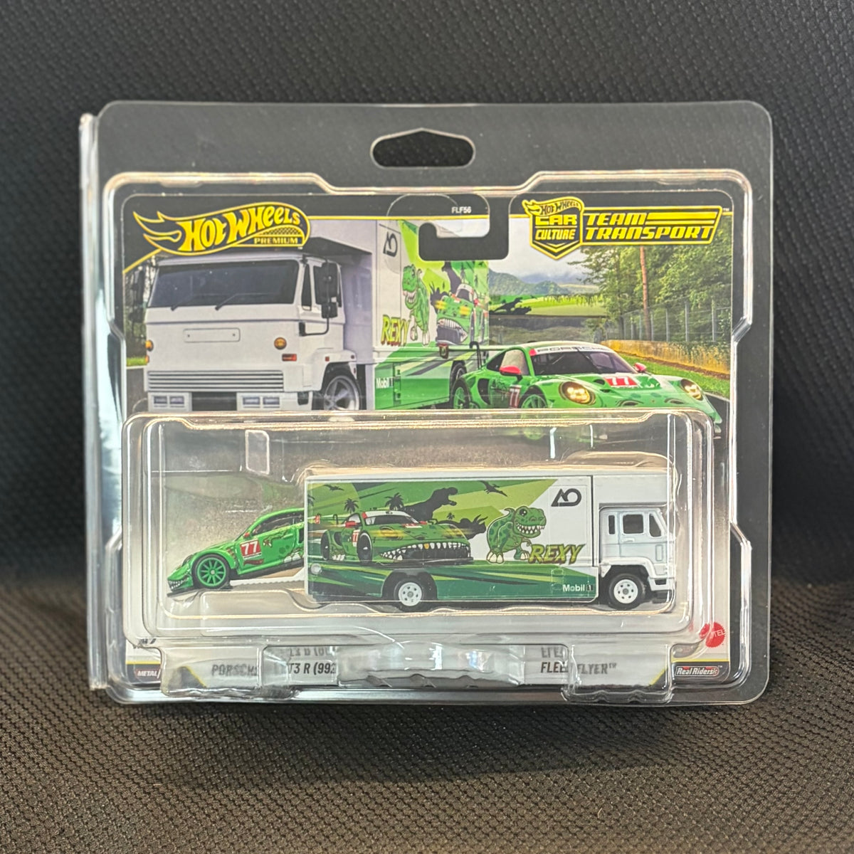 2026 Hot Wheels Premium Team Transport Porsche 911 GT3 Rexy & Fleet Flyer