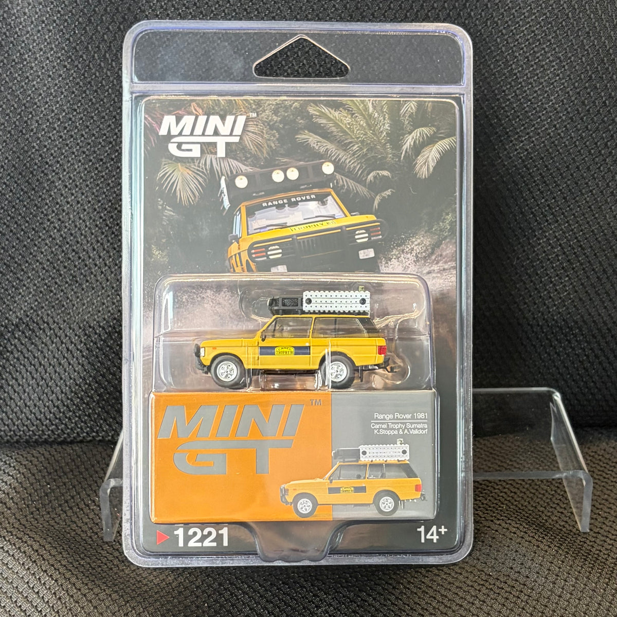 Mini GT #1221 Range Rover 1981 Camel Trophy Sumatra K.Stoppa & A.Valldorf