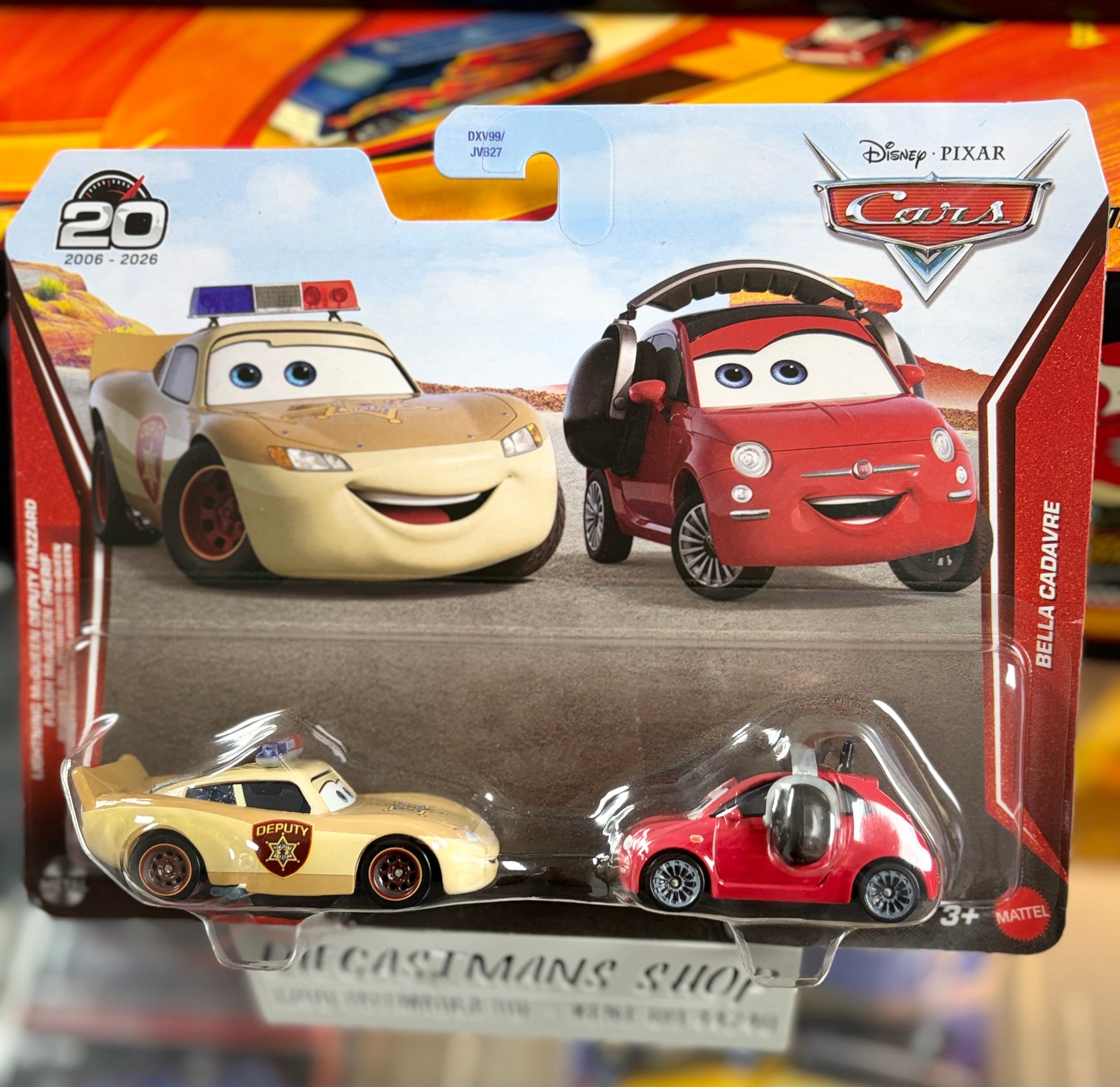 Disney Pixar Cars Features Lightning McQueen Deputy Hazzard & Bella Cadavre