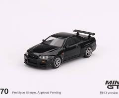 Mini GT #570 1:64 Nissan Skyline GT-R (R34) V-Spec Black Pearl #570