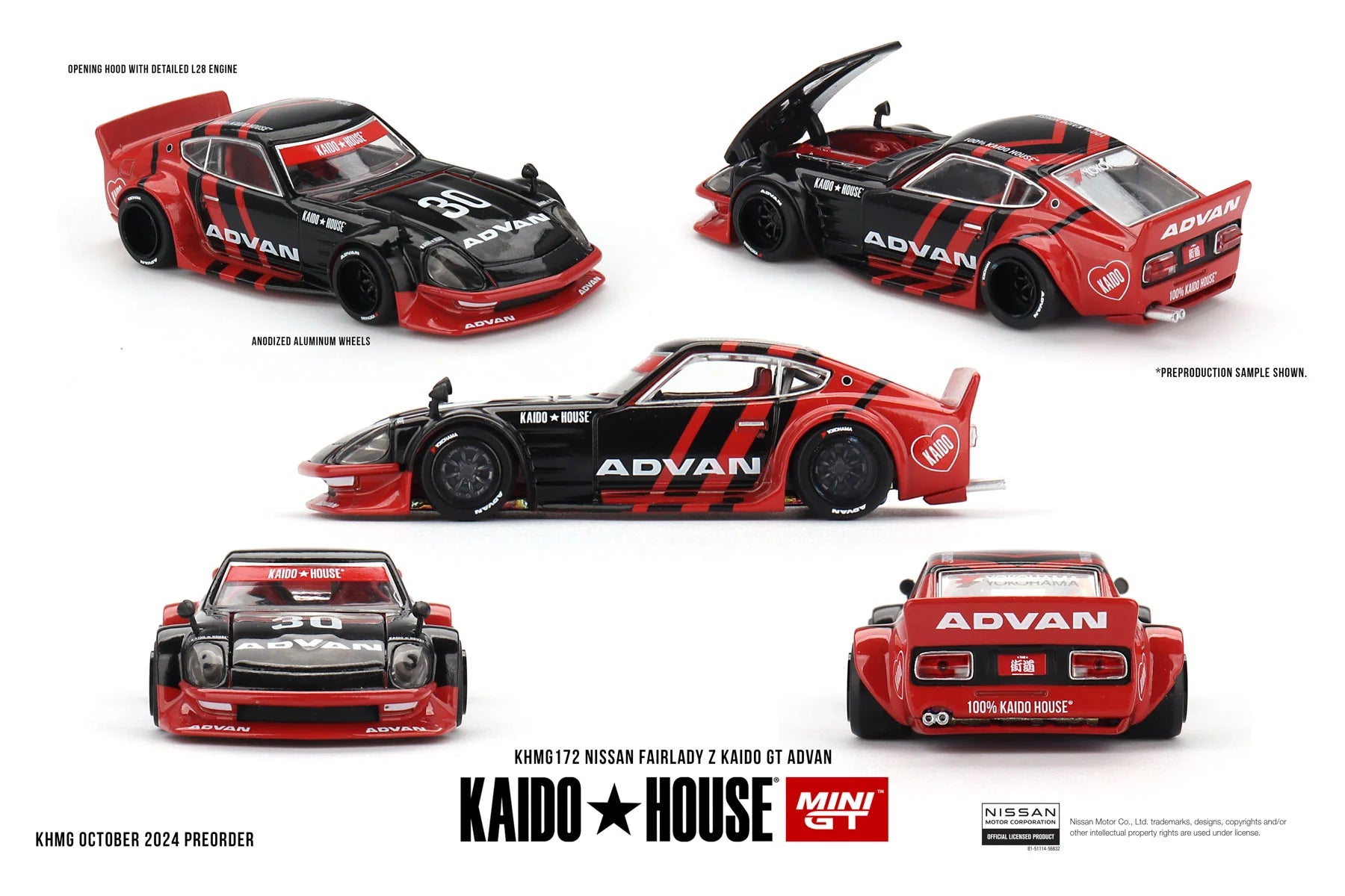 Kaido House Mini GT #172 Nissan Fairlady Z Kaido GT Advan