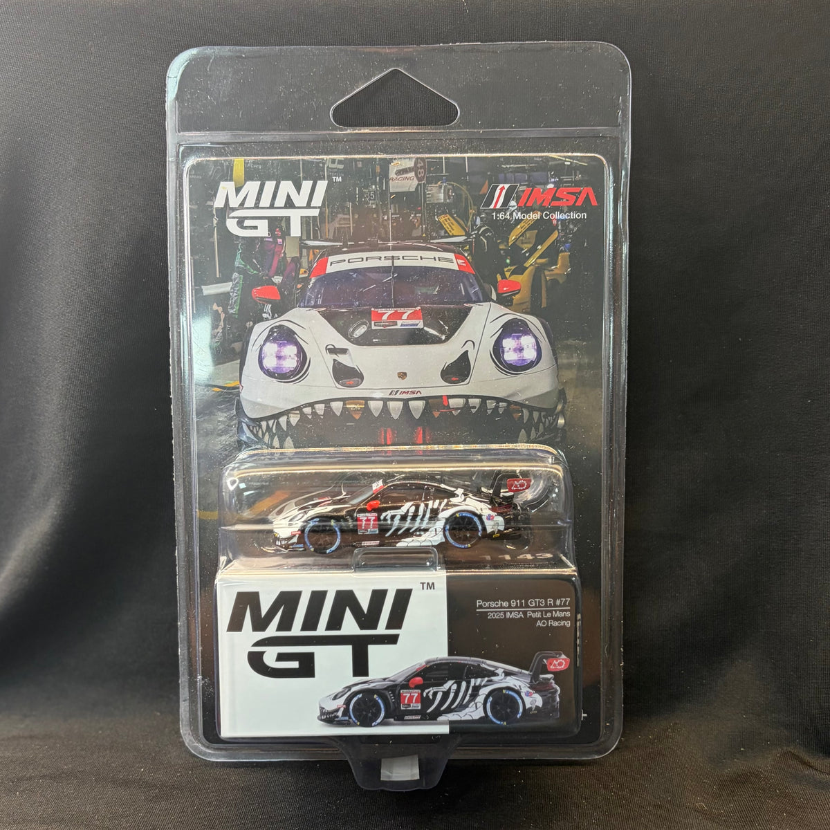 Mini GT #1143 Porsche 911 GT3 R #77 AO Racing Rexy