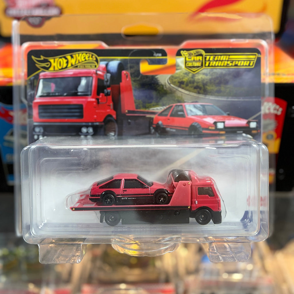 Hot Wheels Team Transport #84 Toyota AE86 Sprinter Trueno with Fleet Street