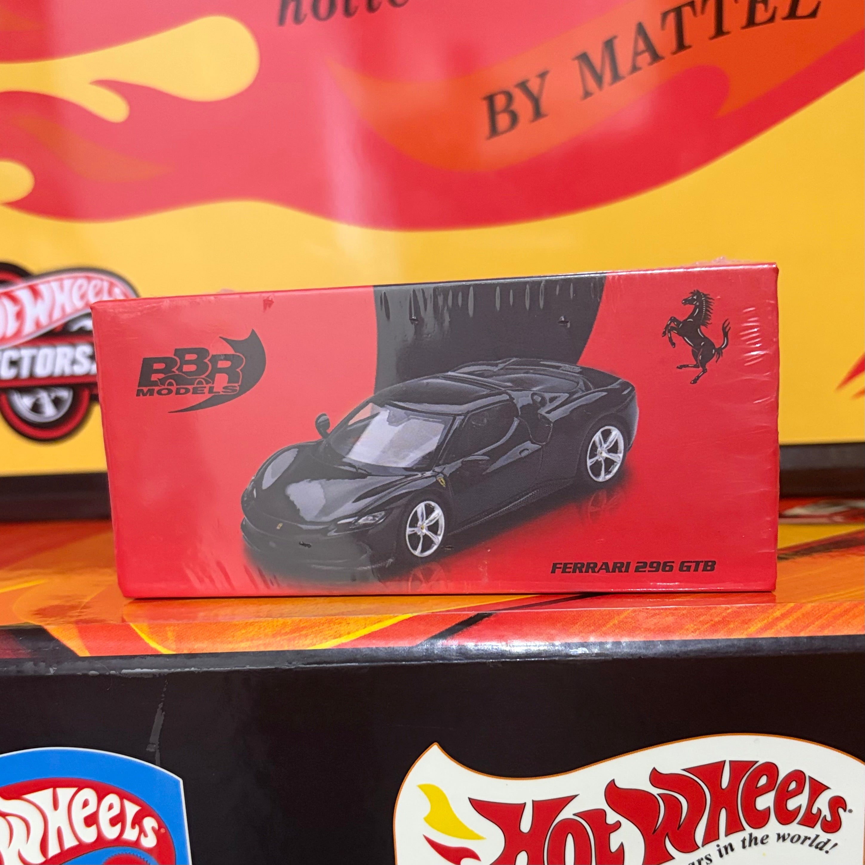 BBR Models 1:64 Ferrari 296 GTB - Nero Daytona - Limited Edition