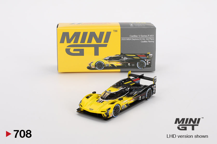 Mini GT 708 Cadillac V-Series.R #01 Cadillac Racing 2023 IMSA Daytona 24H 3rd Place