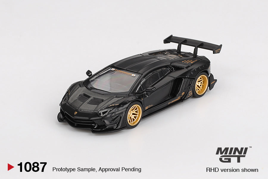 Mini GT #1087 LB WORKS Lamborghini Aventador Limited Edition Matte Black