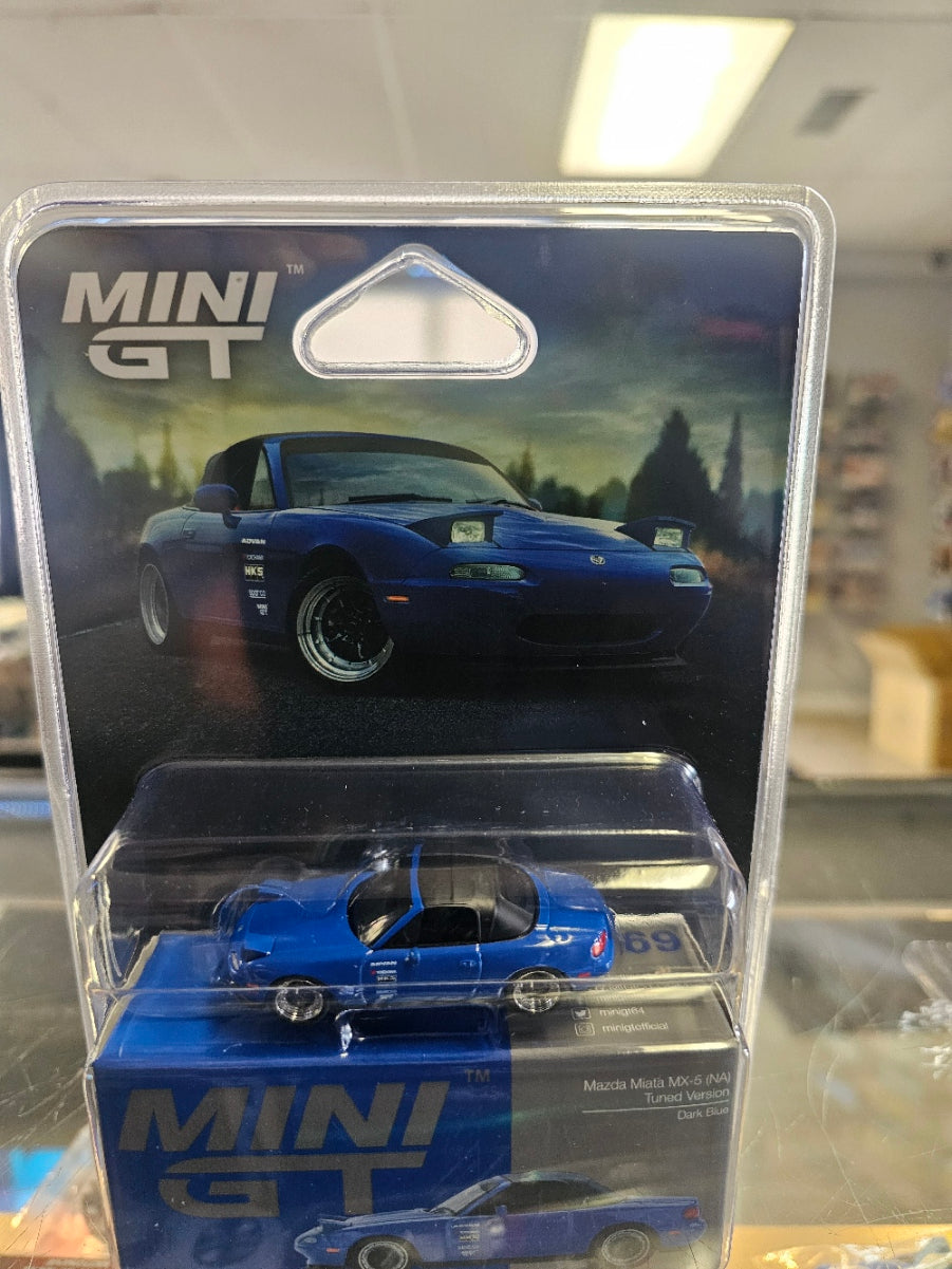 Mini GT Mazda Miata MX-5 (NA) Tuned Version Dark Blue #1069