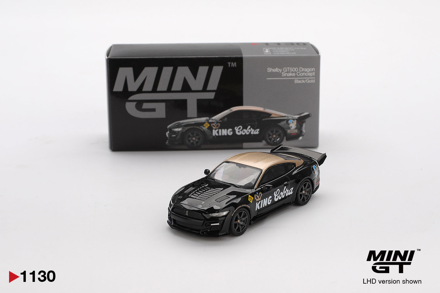 Shelby GT500 Dragon Snake Concept Black/Gold - Mini GT 1:64