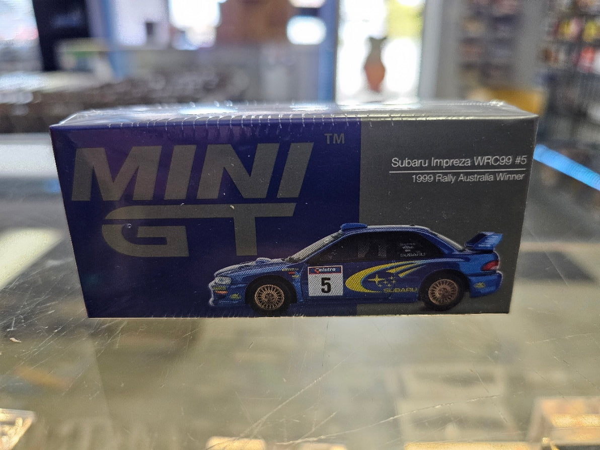 Mini GT 1:64 Subaru Impreza WRC99 #5 1999 Rally Australia Winner #986