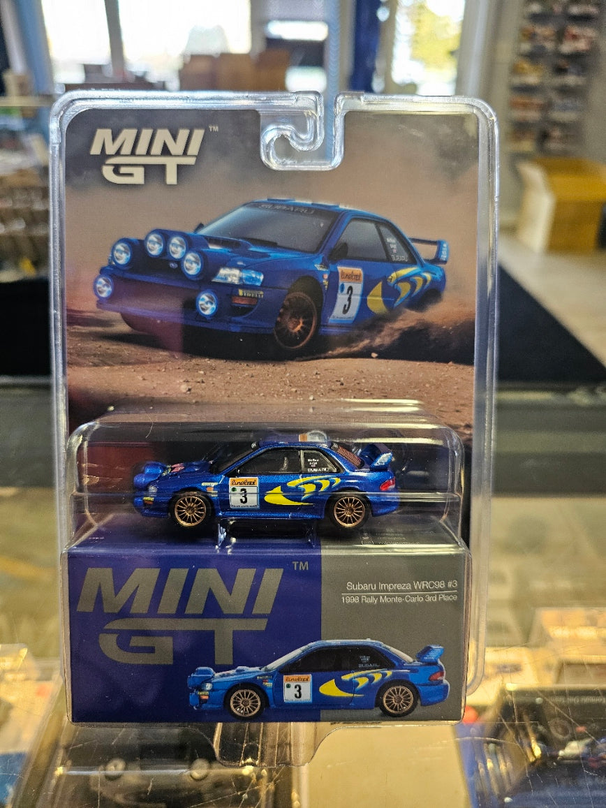 Mini Gt Subaru Impreza WRC98 1998 Rally Monte-Carlo 3rd Place #3 #975
