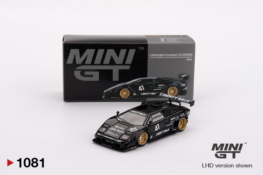 Lamborghini Countach LB-WORKS Black - Mini GT 1:64 #MGT01081