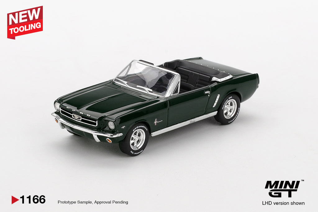 MINI GT #1166 1964 Ford Mustang Convertible – Highland Green