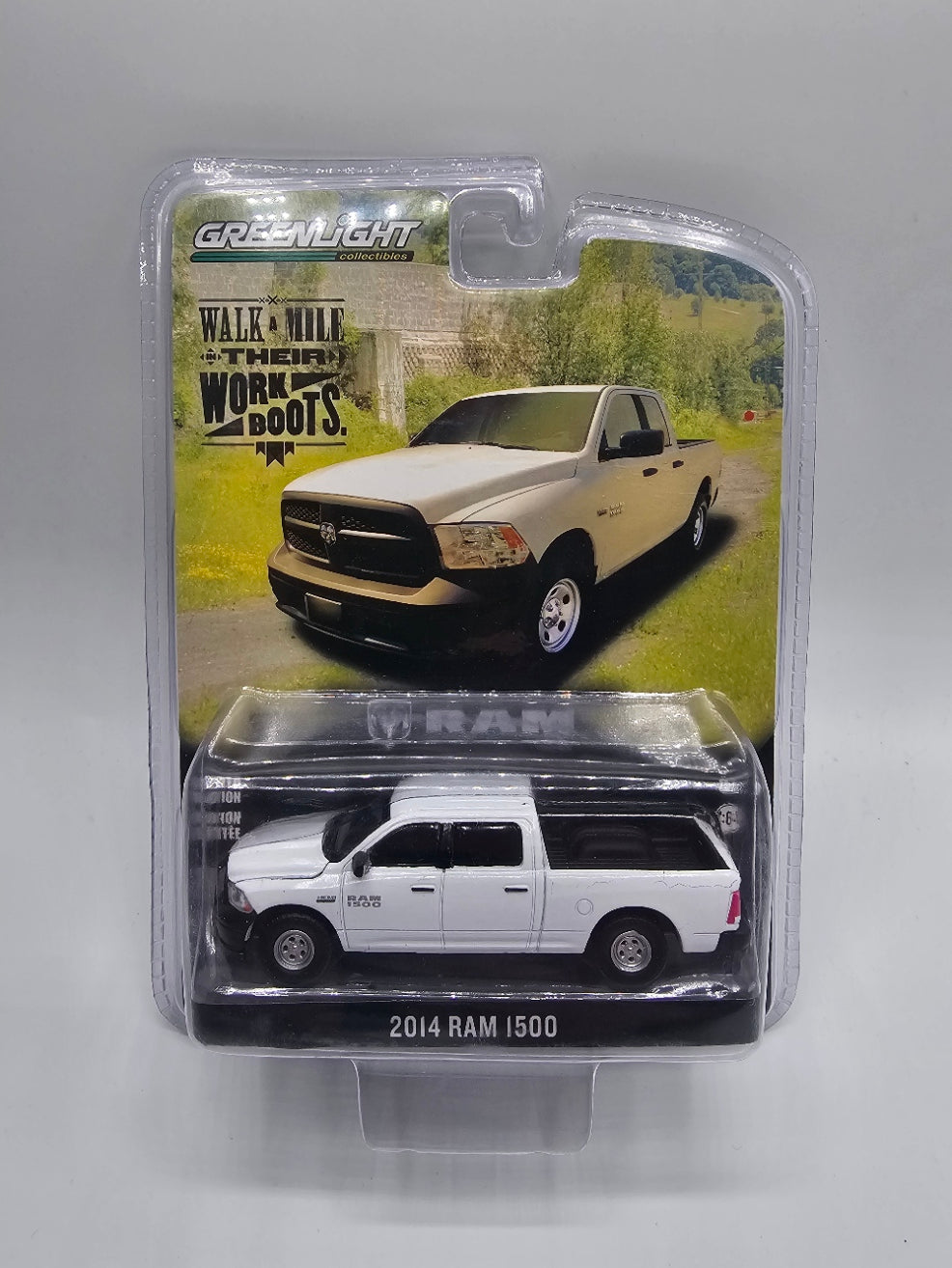 Greenlight Walk a Mile in Their Boots 2014 White Dodge Ram 1500 Tradesman