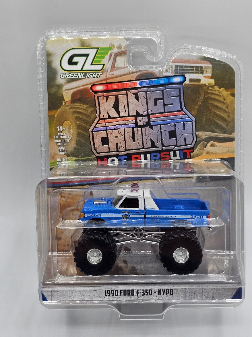 Greenlight 1/64th scale NYPD 1990 Ford F-350 Monster Truck