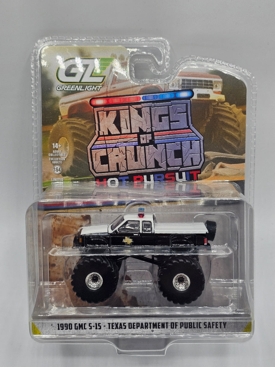 Greenlight 1/64 ’90 GMC S-15 Texas Dept Public Safety Hot Pursuit