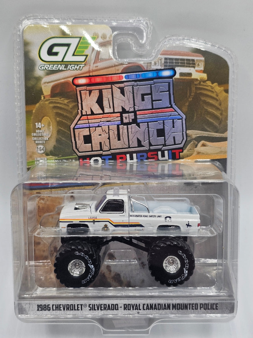 Greenlight Hot Pursuit 1986 Chevy Silverado Royal Canadian Mounted Police