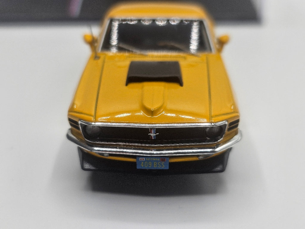 IXO Models 1970 Ford Mustang Boss 429 - Yellow - 1:43 Scale Die-Cast Collectible