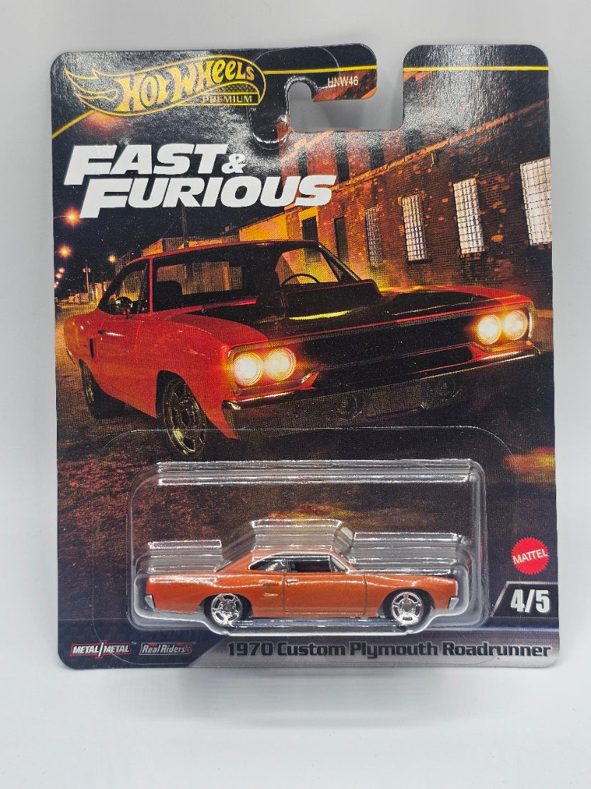 Hot Wheels Premium Fast & Furious 1970 Custom Plymouth Roadrunner Real Riders