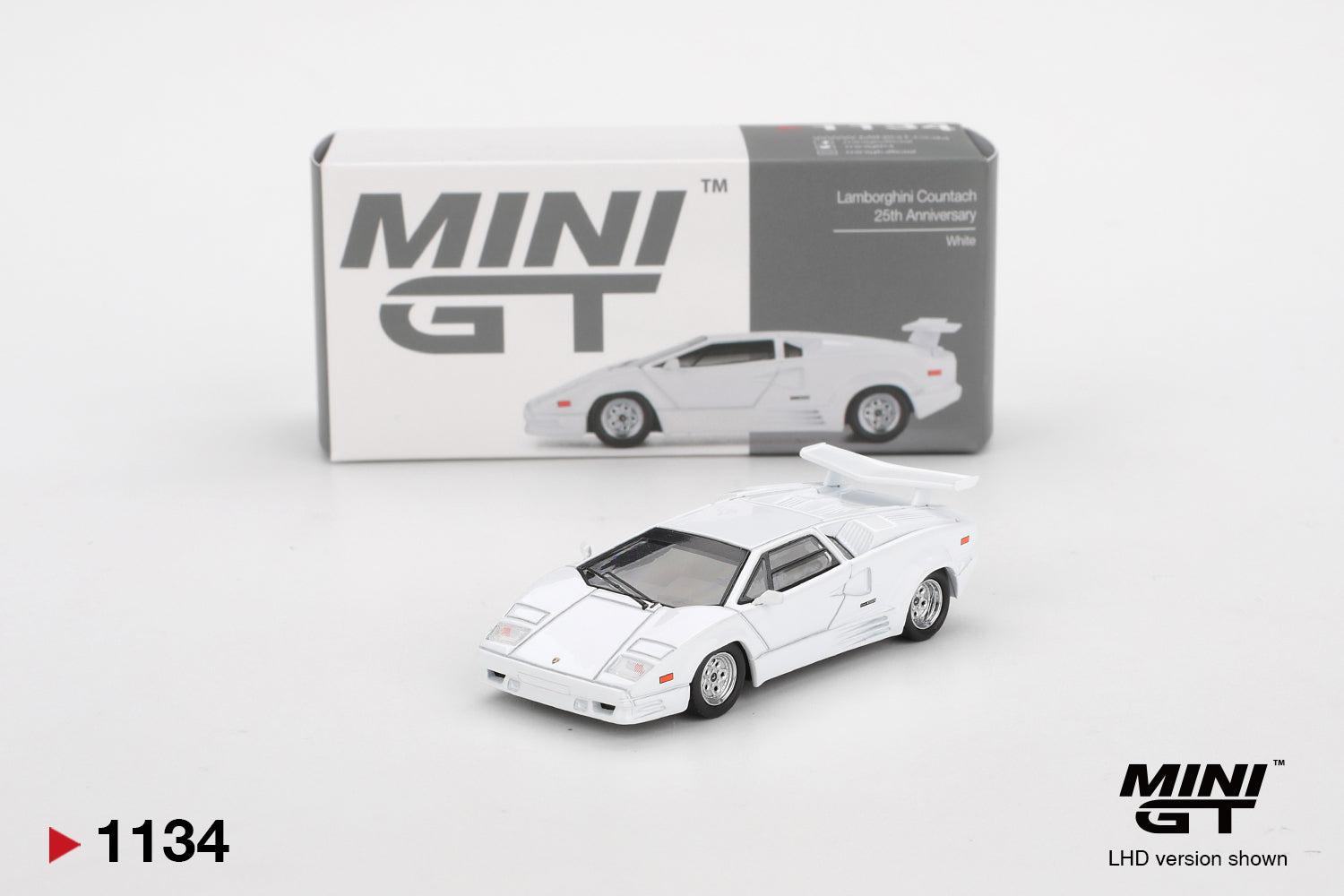 Lamborghini Countach 25th Anniversary White - Mini GT 1:64