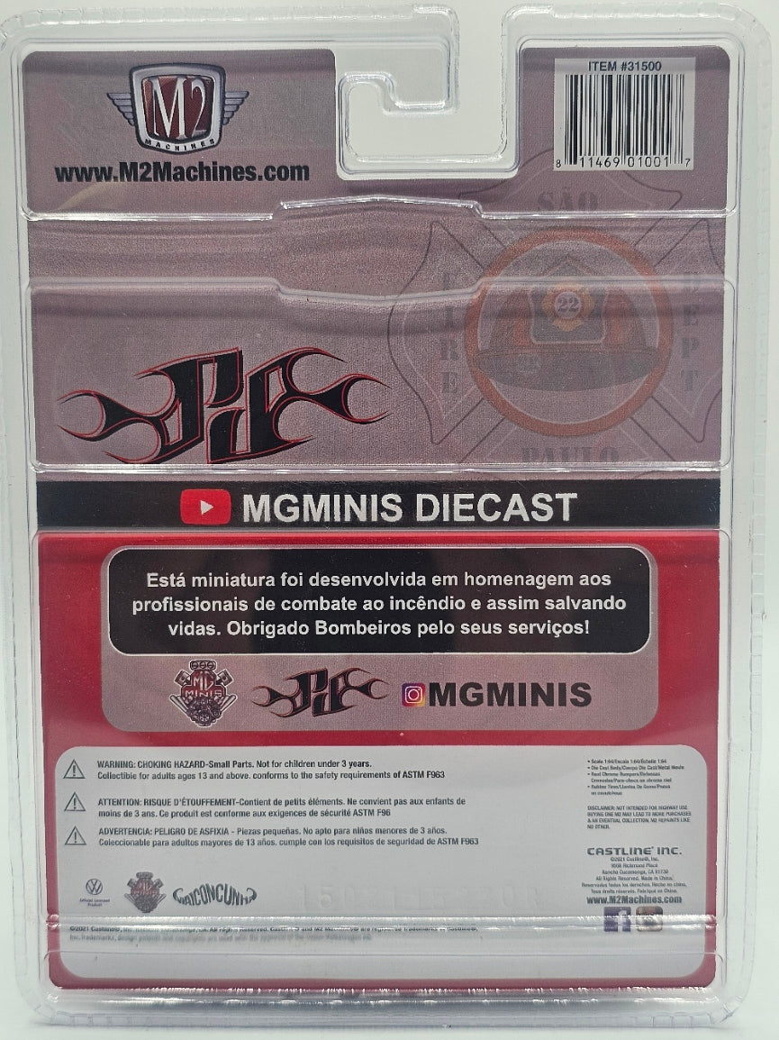 M2 Machines Exclusive Salão Diecast Brazil - 1960 VW Delivery Van Bombeiro 193