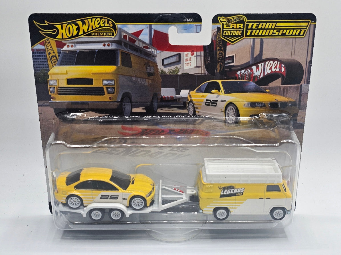 Hot Wheels Premium Team Transport BMW M3 With Hauler Legends Tour