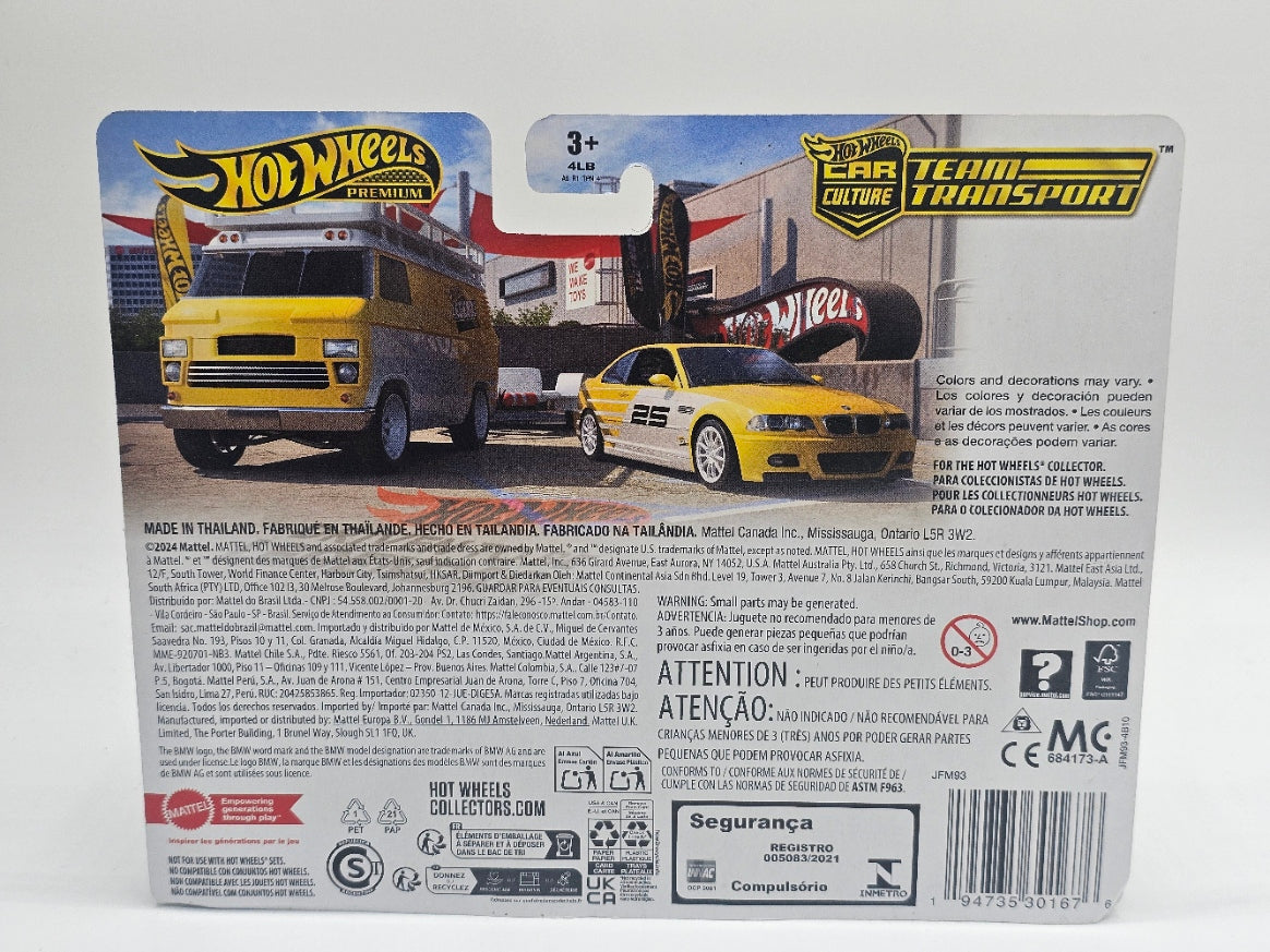 Hot Wheels Premium Team Transport BMW M3 With Hauler Legends Tour