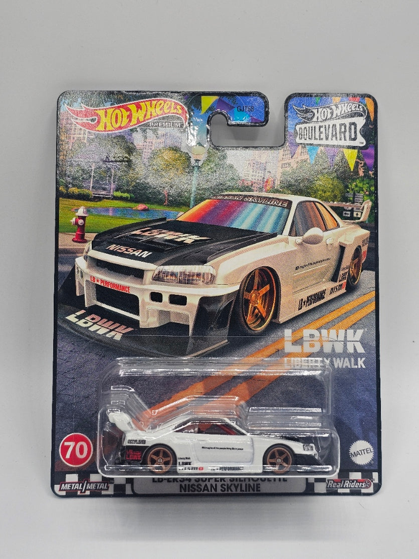 Hot Wheels Boulevard Liberty Walk R34 Super Silhouette Nissan Skyline #70