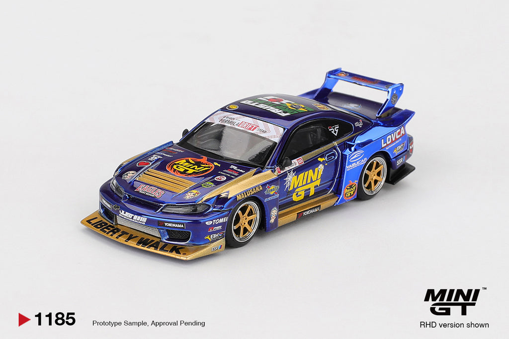 Mini GT #1185 Nissan Silvia S15 LB-Super Silhouette #555 Halloween Team MINI GT Liberty Walk 2025 Formula Drift