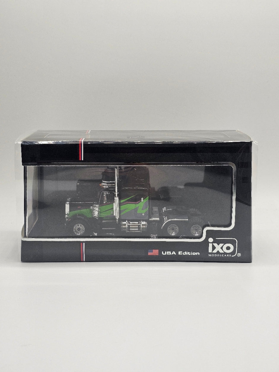 1:64 Scale 1973 Peterbilt 359 - Black and Lime