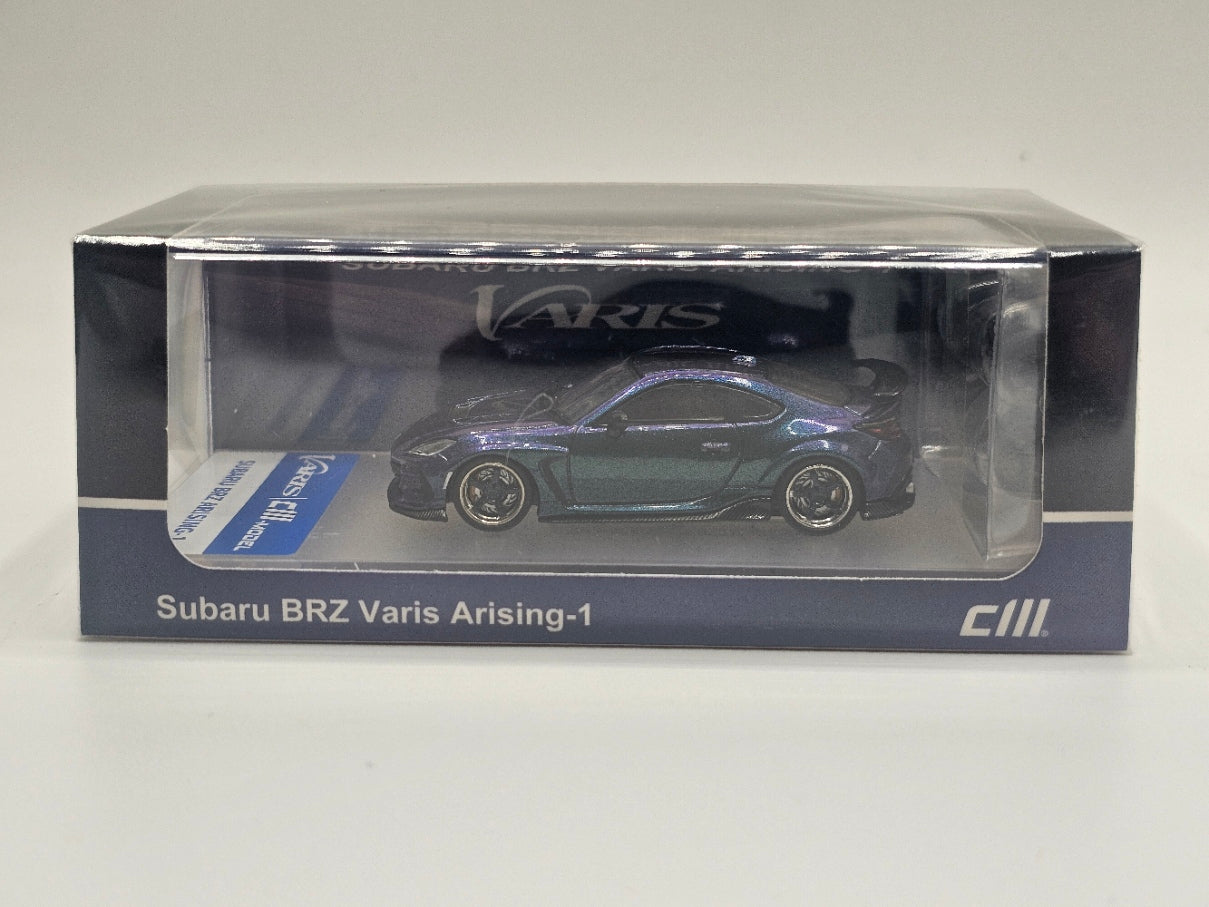 SUBARU BRZ VARIS ARISING-1 CHAMELEON WITH EXTRA WHEELS 1/64 CAR BY CM models
