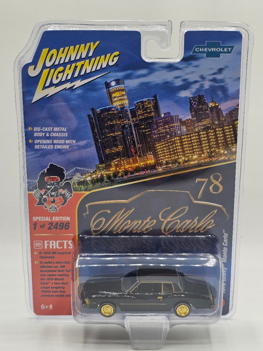 1978 Chevrolet Monte Carlo Black - CTC Exclusives - 1/64 Johnny Lightning