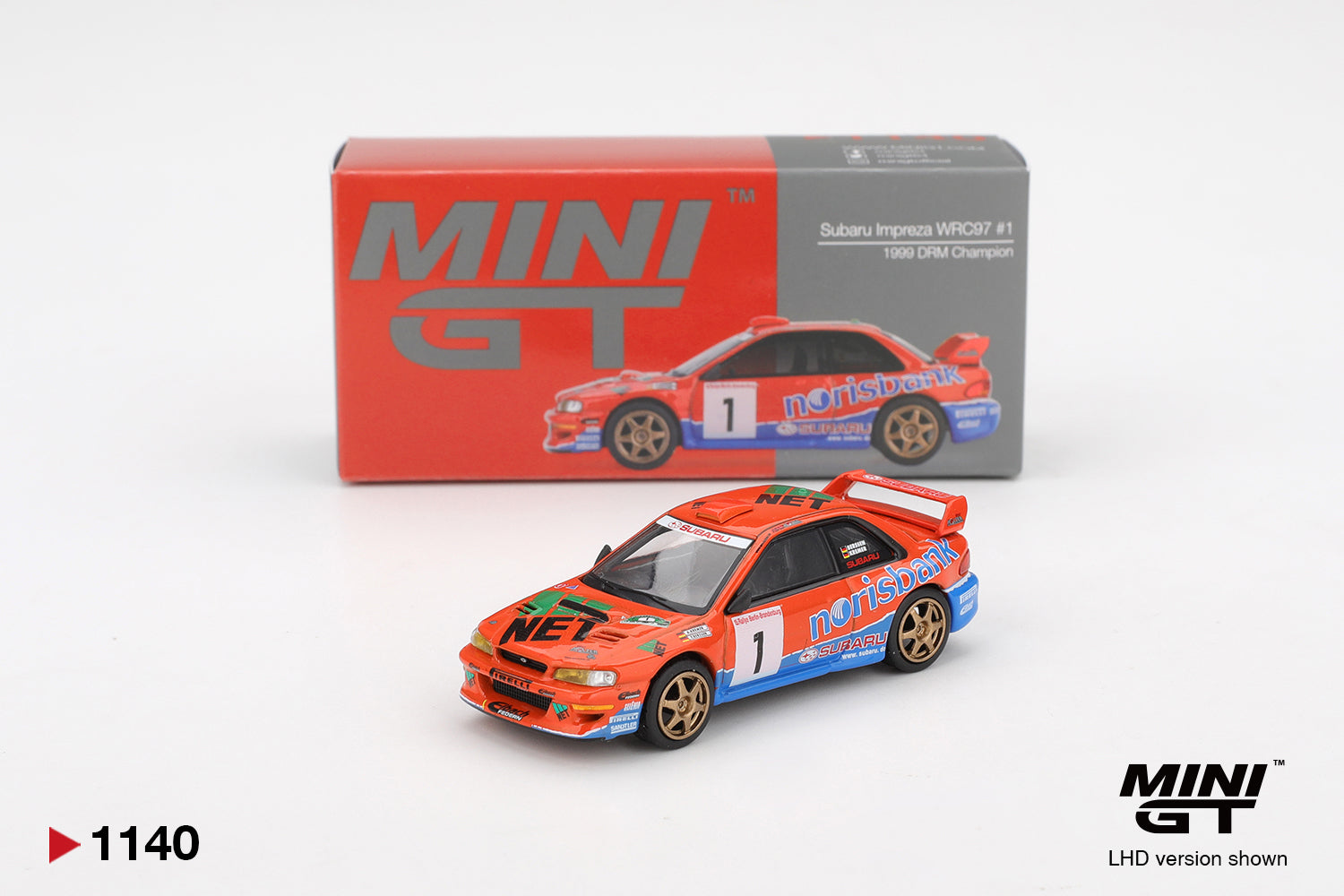 Subaru Impreza WRC97 #1 1999 DRM Champion - Mini GT 1:64