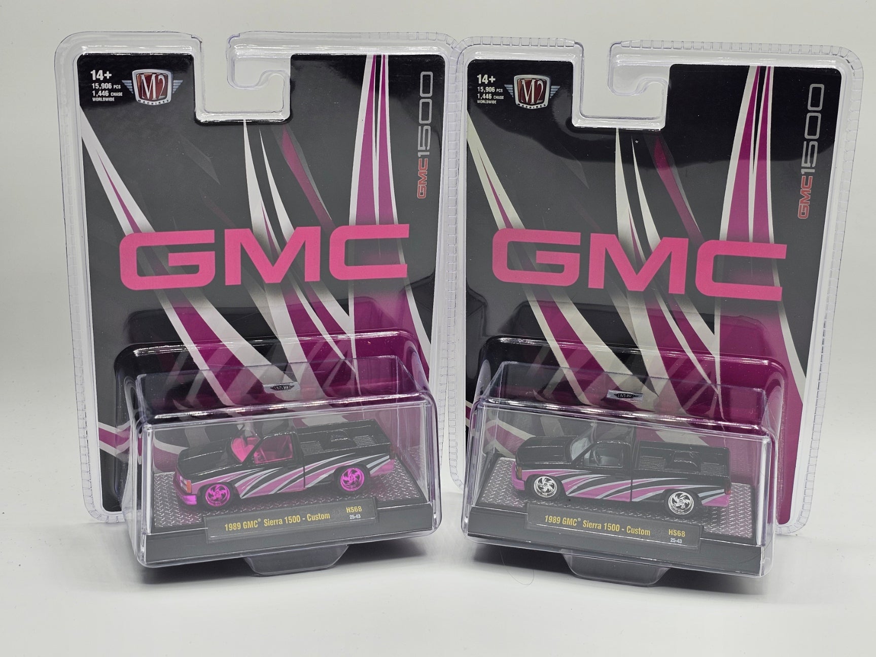 M2 Machines Hobby Release HS68: 1989 GMC Sierra 1500 Custom Truck 6oz - Chase Set (Both Versions)