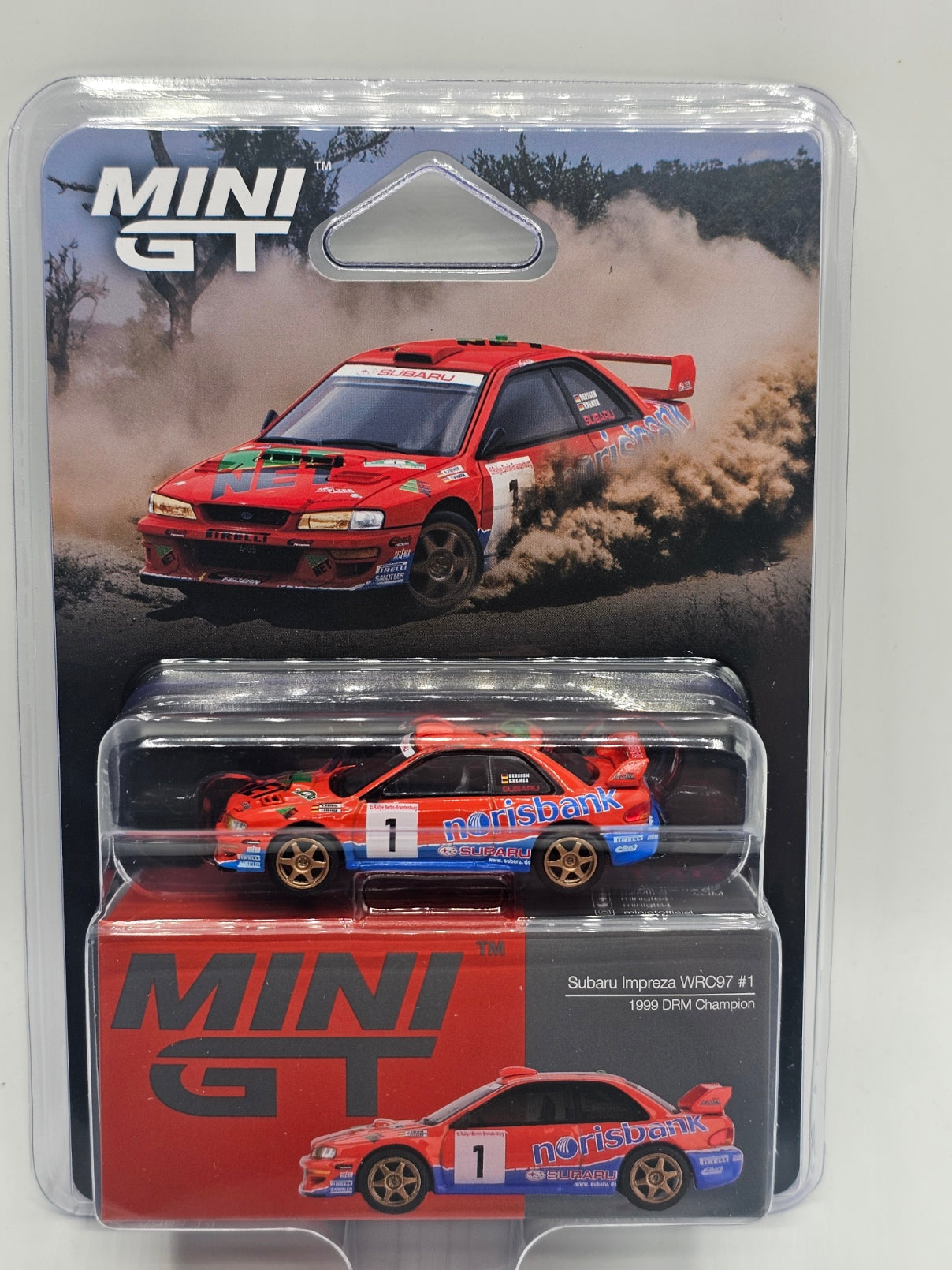 Subaru Impreza WRC97 #1 1999 DRM Champion - Mini GT 1:64