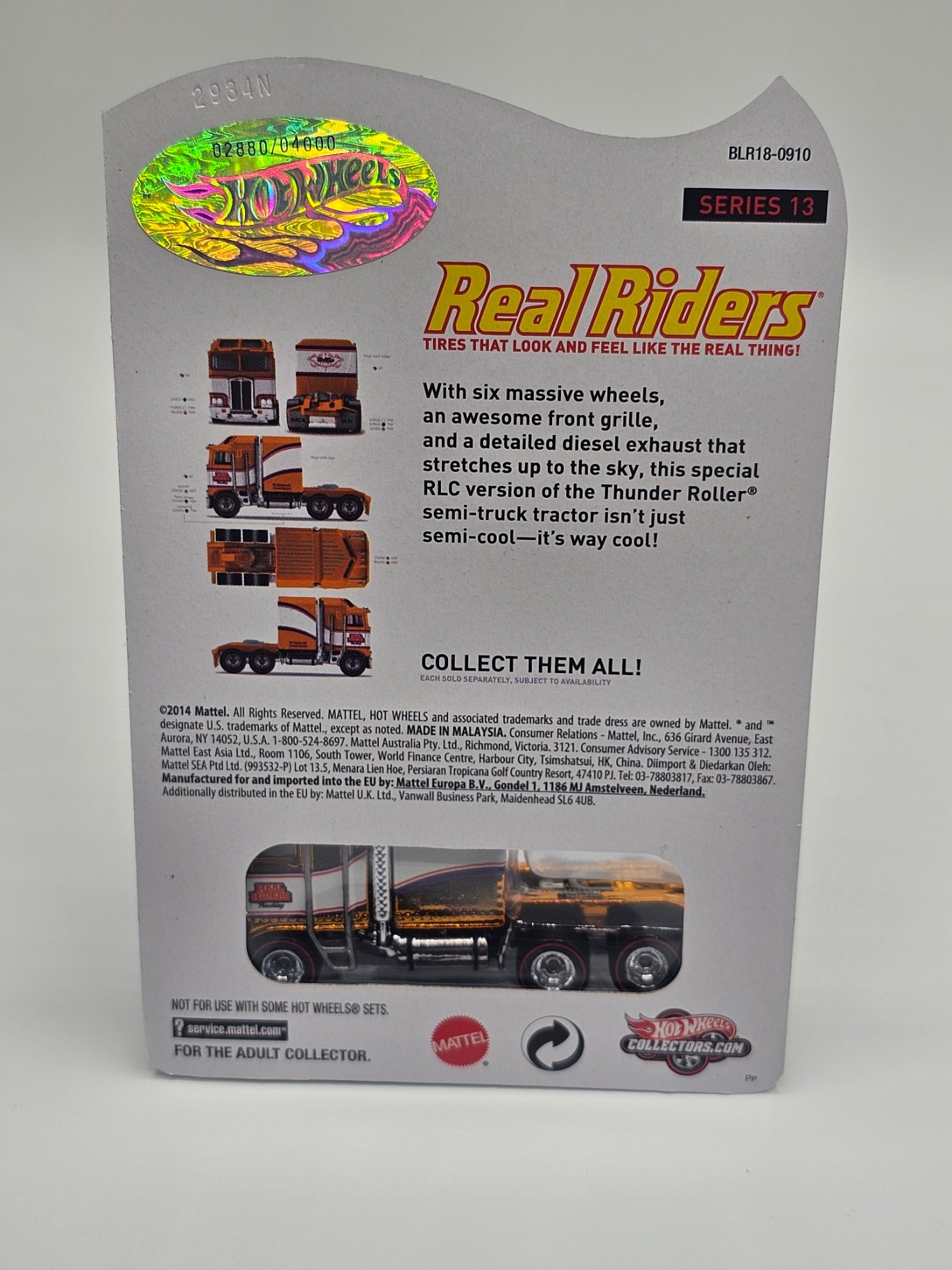 Hot Wheels RLC Real Riders Series 13 Thunder Roller #2880