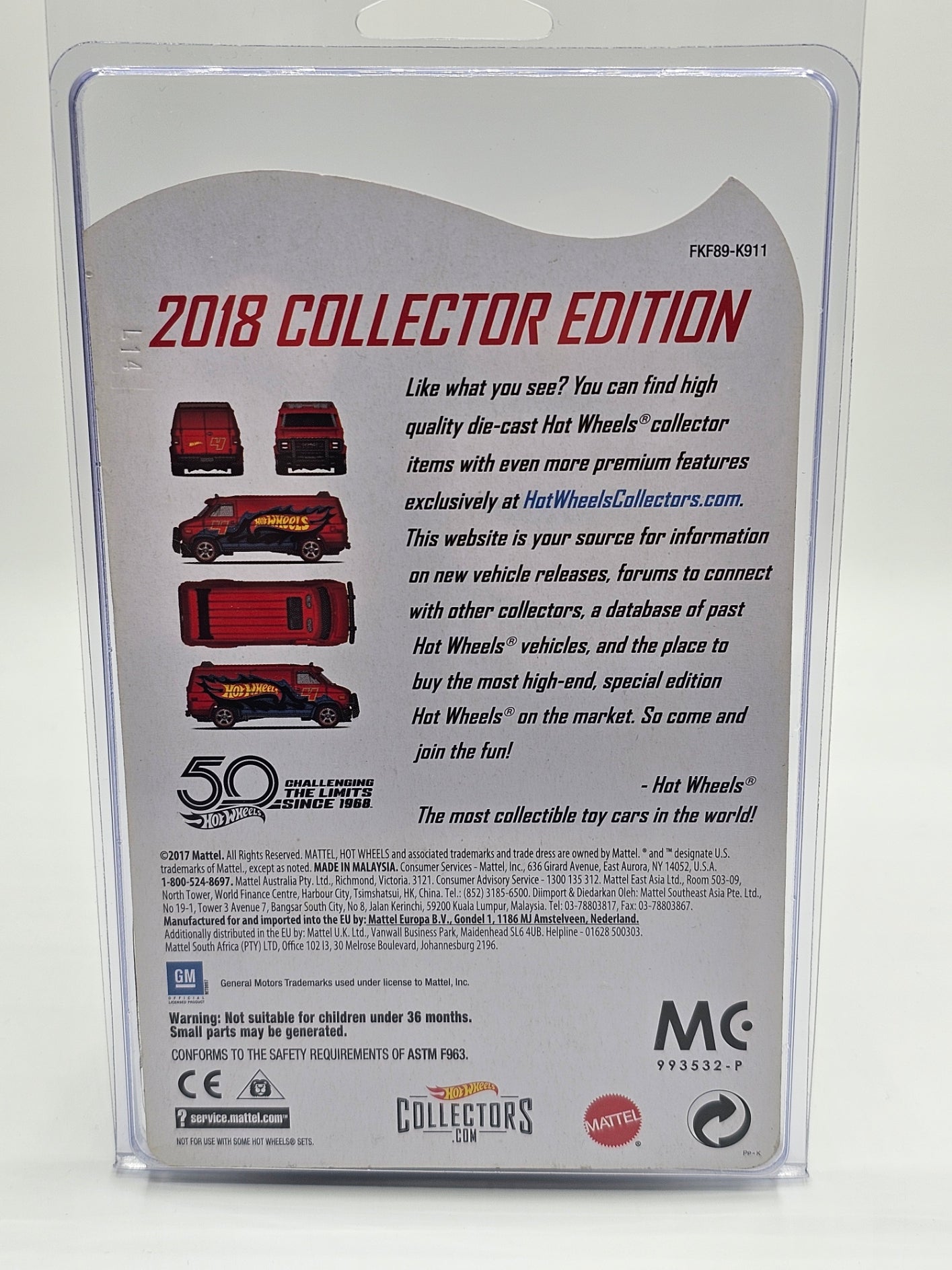 Hot Wheels 2018 Custom GMC Panel Van Collectors Edition