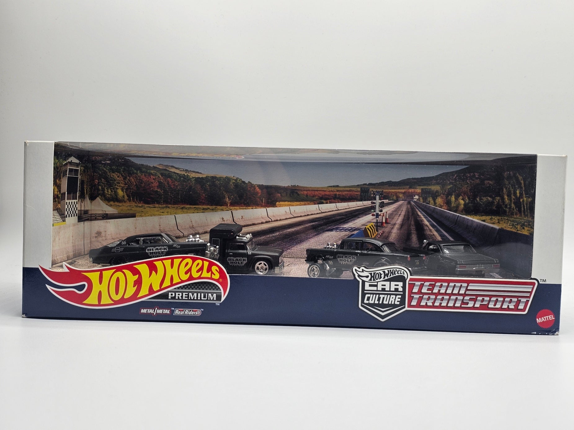 Hot Wheels Premium Car Culture Team Transport Black Hole Gasser Diorama Set