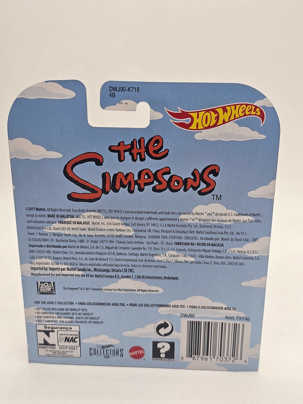 Hot Wheels Retro Entertainment The Simpsons Family Car - 2018 Premium