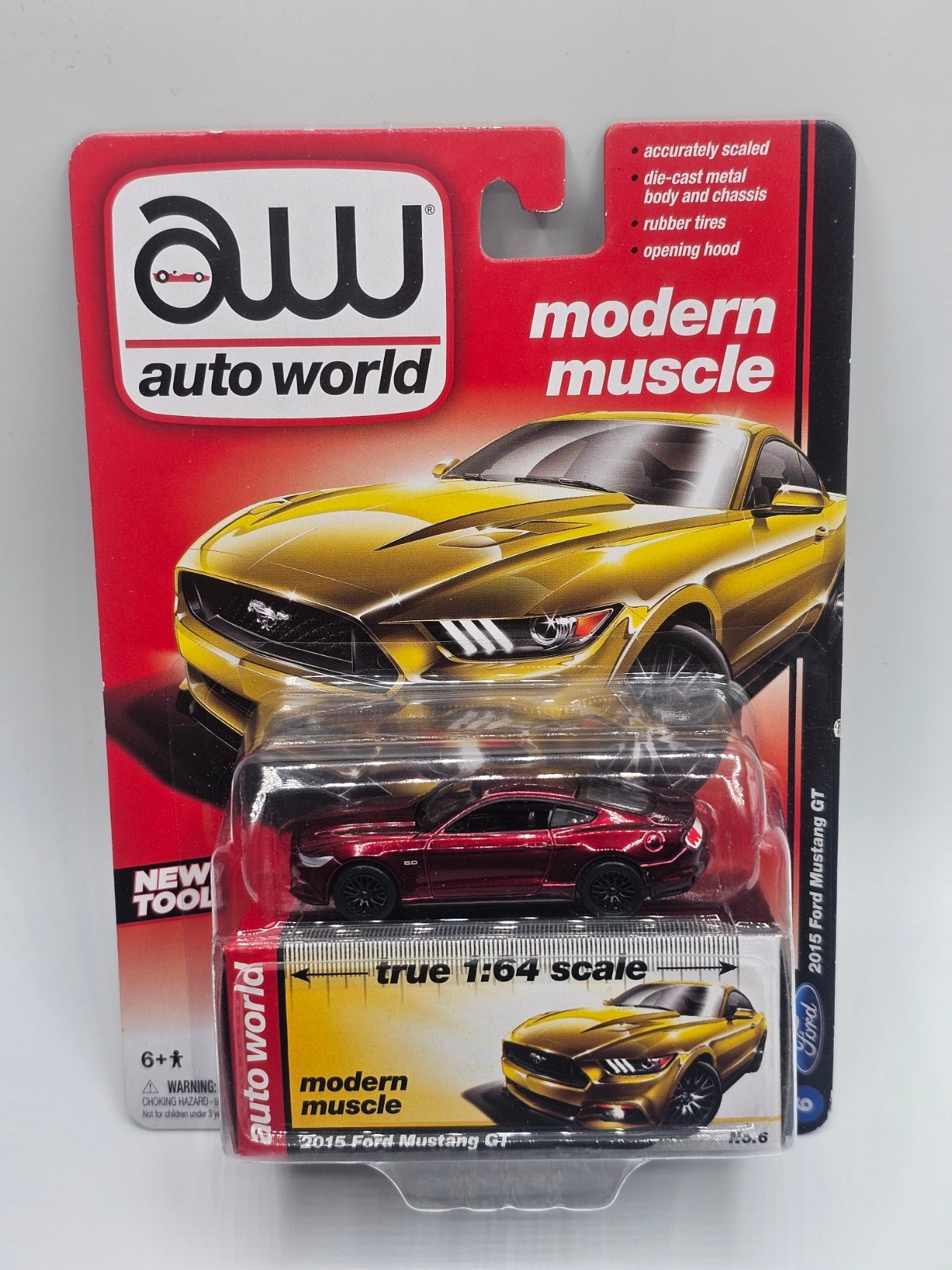 Auto World Modern Muscle 2015 Ford Mustang GT Ruby Red