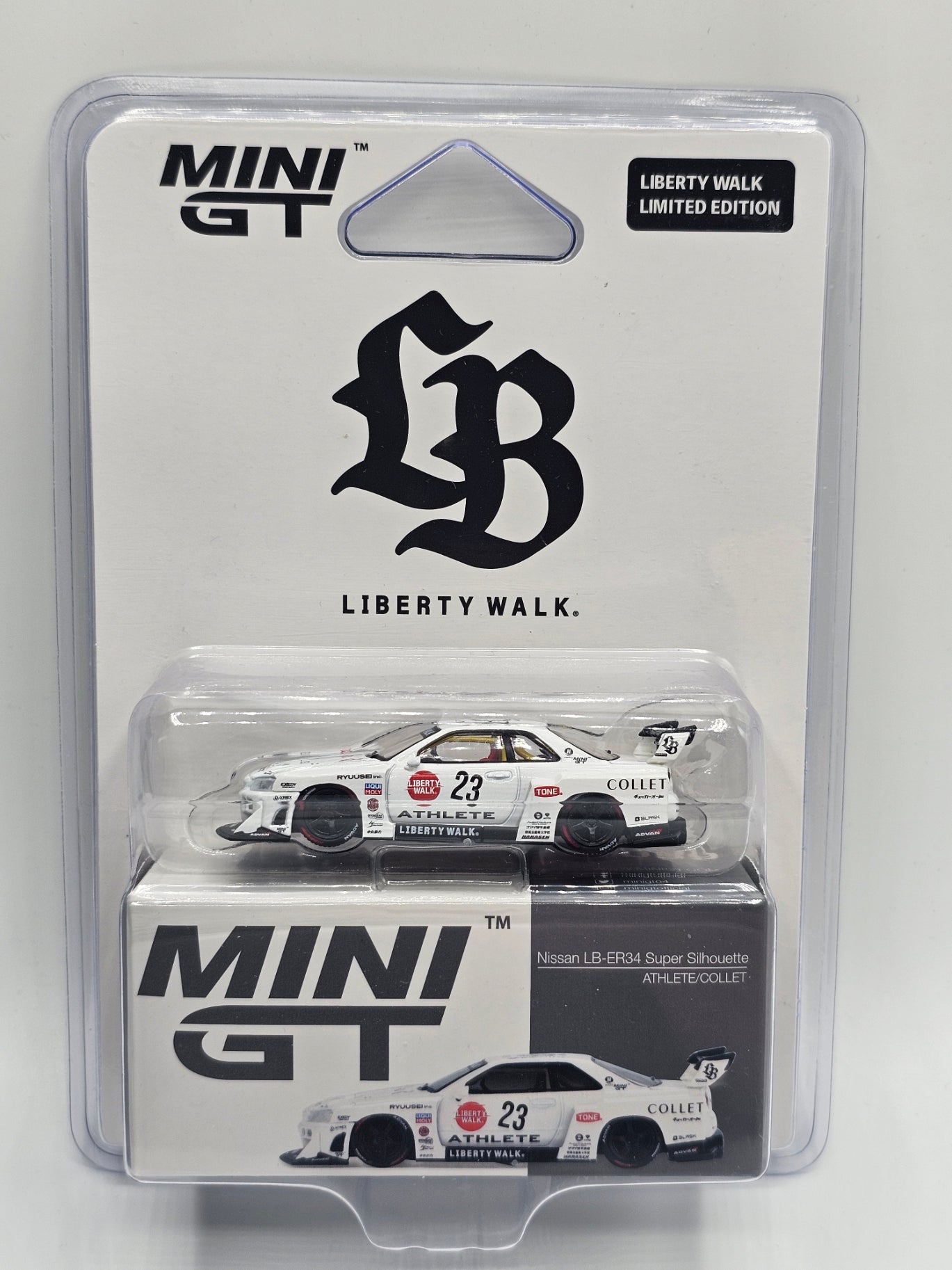 Mini GT #1059 – Nissan LB-ER34 Super Silhouette Athlete/Collet – Liberty Walk Limited Edition