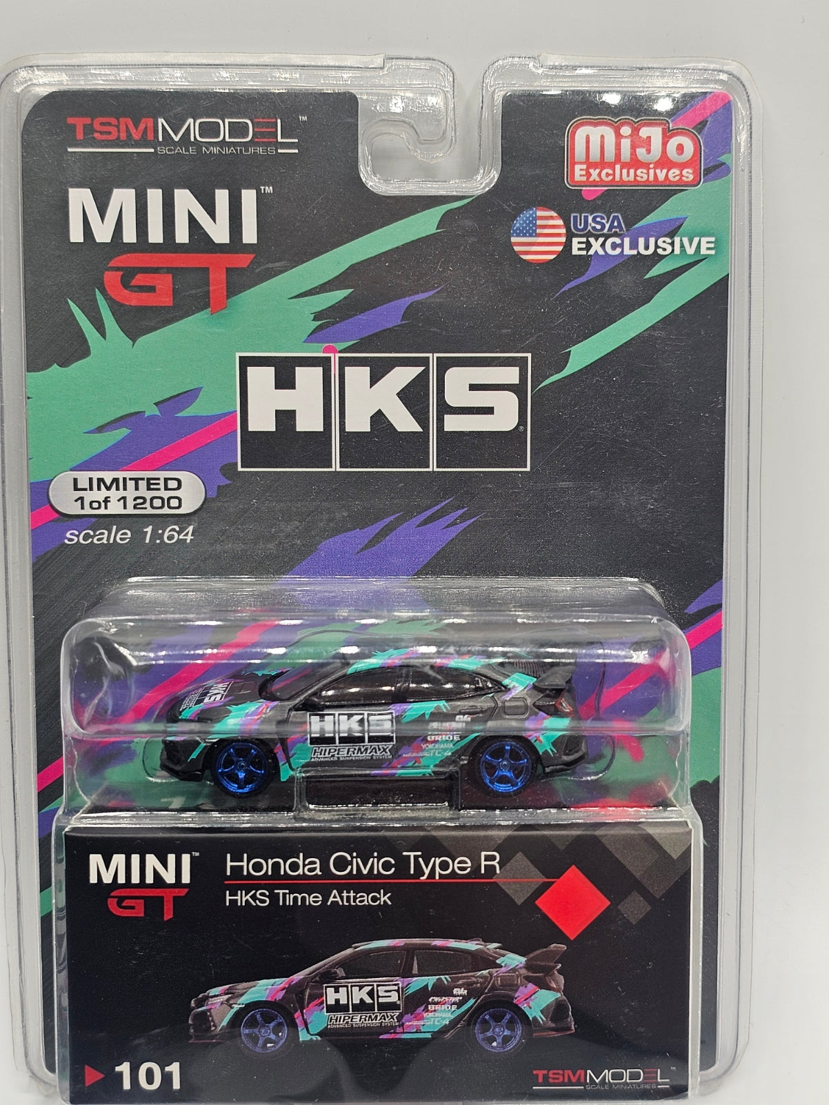 Mini GT #101 – Honda Civic Type R HKS 2018 Time Attack – Limited Edition (1,200 pcs)