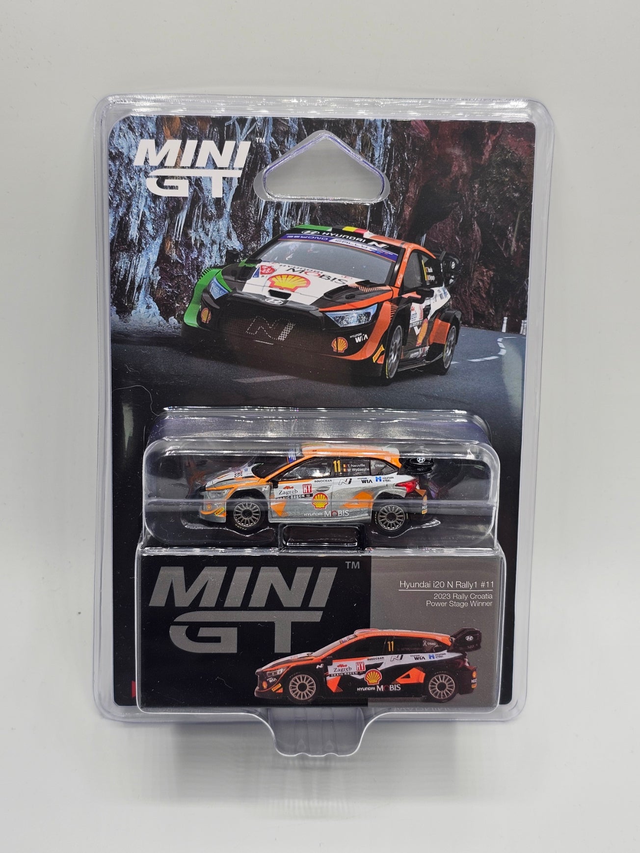 Mini GT #972 CHASE Hyundai i20 N Rally1 #11 – 2023 Rally Croatia Power Stage Winner 1/64