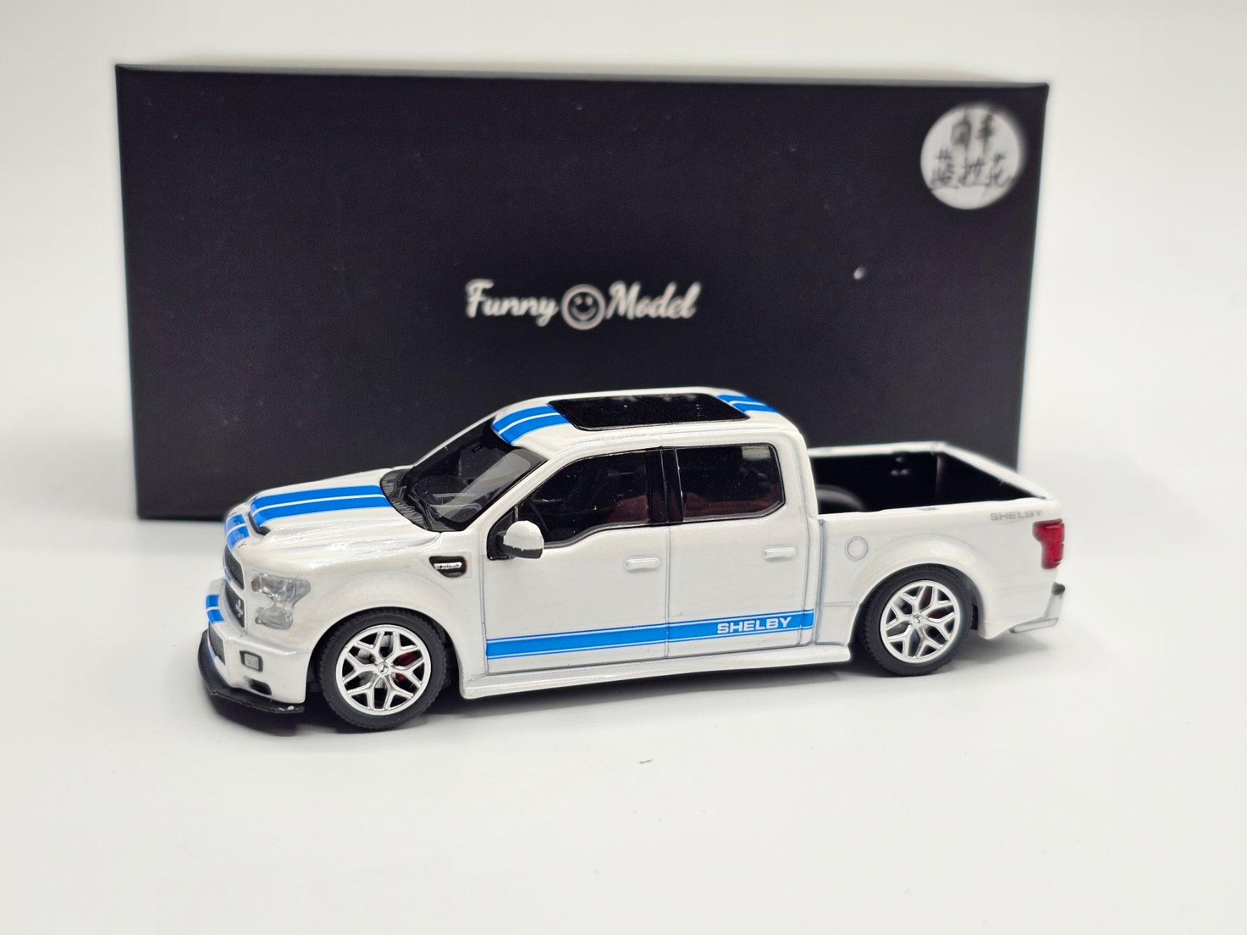 Funny Model F-150 Shelby Super Snake Pickup Truck - White