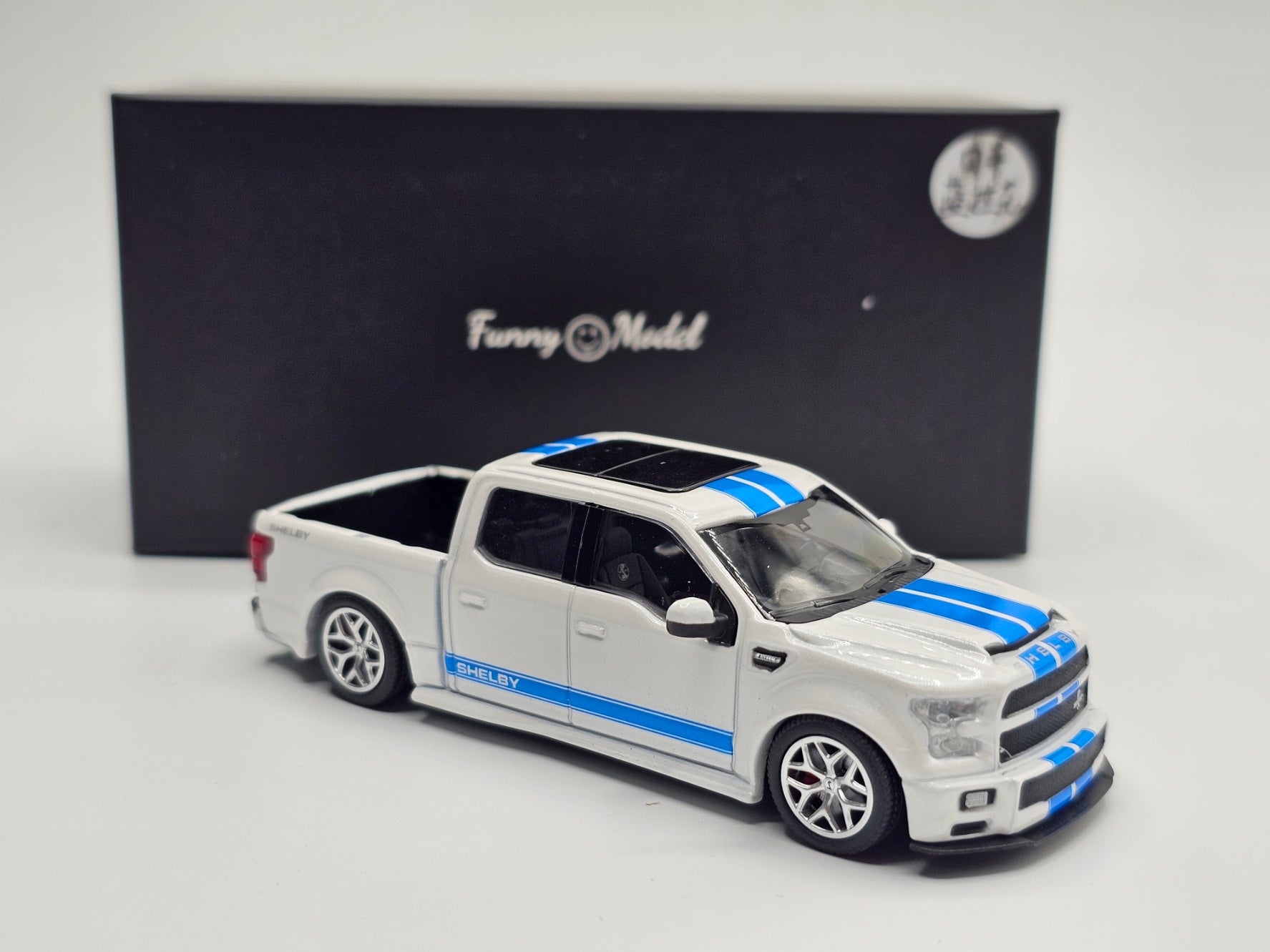 Funny Model F-150 Shelby Super Snake Pickup Truck - White