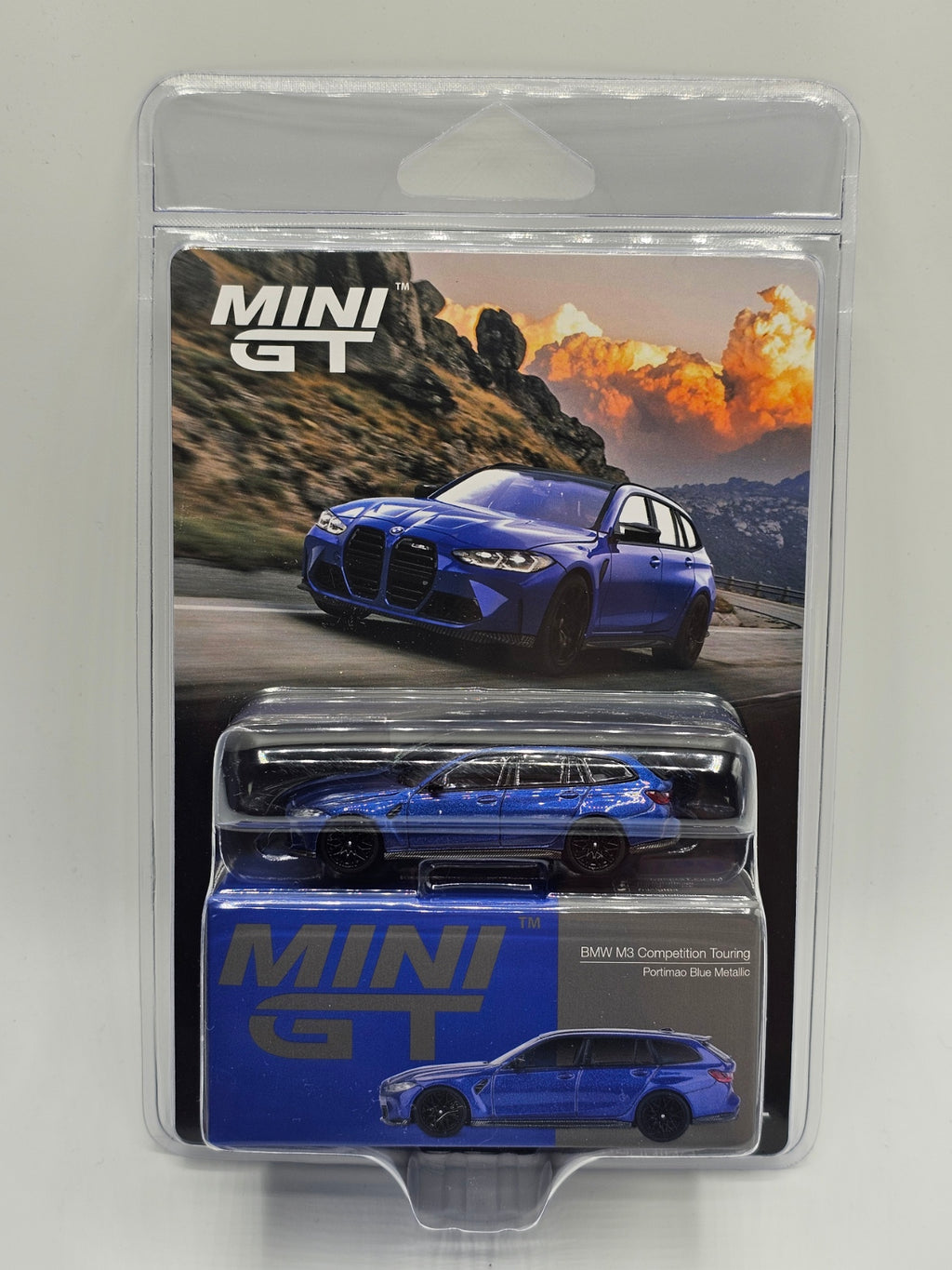 Mini GT 1090 BMW M3 Competition Touring Portimao Blue Metallic